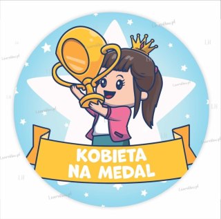 Naklejki Dzień Kobiet - Kobieta na medal 48szt