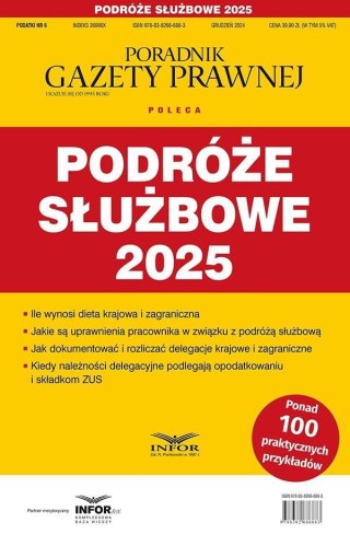 Podróże służbowe 2025 Podatki 6/2024