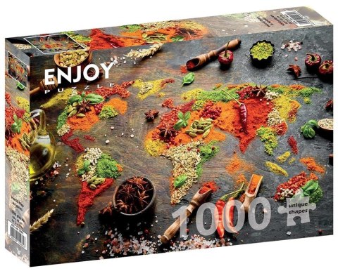 Puzzle 1000 Mapa świata z przypraw