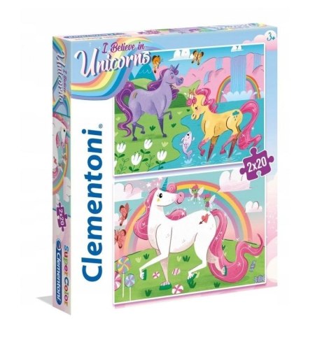 Puzzle 2x20 Super kolor I believe in unicorns