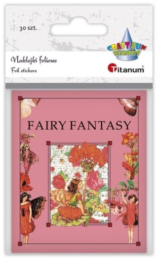 Naklejki foliowe Fairy Fantasy wróżki różowe 30szt