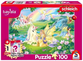 Puzzle 100 Magiczne jednorożce + figurka G3