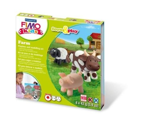 Zestaw Fimo Kids Form&Play 4 x 42g Farma