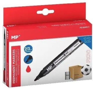 Marker permanentny 2,0/3,0mm czerwony (12szt)