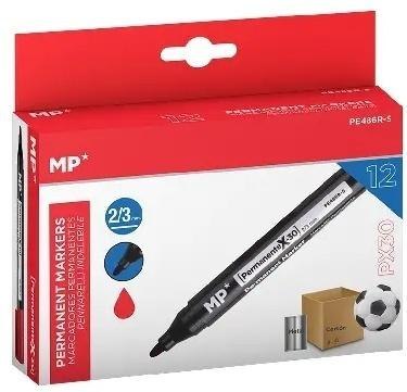 Marker permanentny 2,0/3,0mm czerwony (12szt) Marker permanentny 2,0/3,0mm czerwony (12szt)