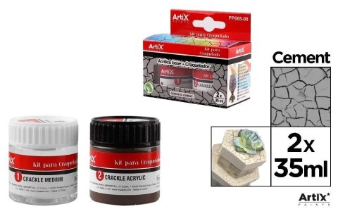 Farba akrylowa szary 35ml + środek tworzący Farba akrylowa szary 35ml + środek tworzący