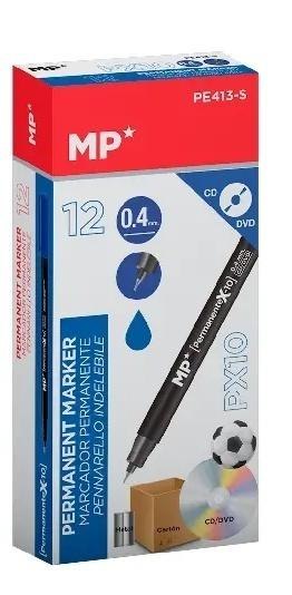 Marker permanentny 0,4mm do CD/DVD nieb (12szt)