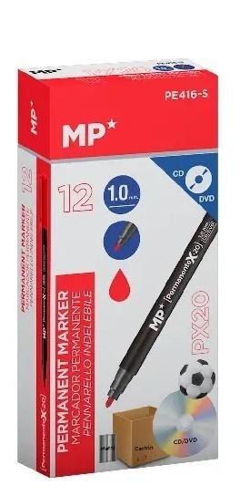 Marker permanentny 1,0mm do CD/DVD czerwon (12szt)