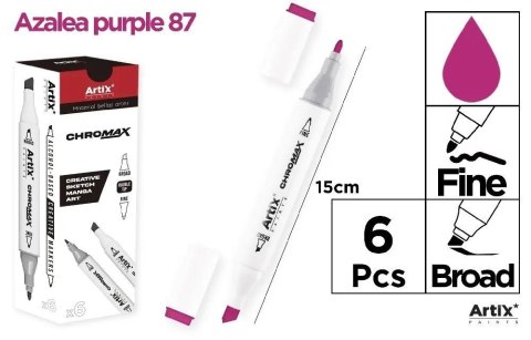 Marker Chromax z 2 końcówk. azalea purple 87 (6szt