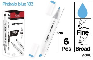 Marker Chromax z 2 końcówk. blue 183 (6szt)