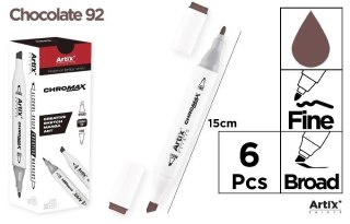 Marker Chromax z 2 końcówk. chocolate 92 (6szt)