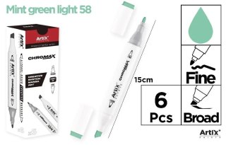 Marker Chromax z 2 końcówk. mint green 58 (6szt)