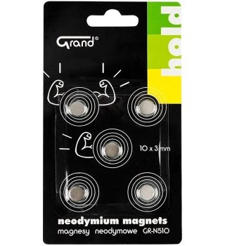 Magnesy neodymowe GR-N510 10mm 5szt GRAND