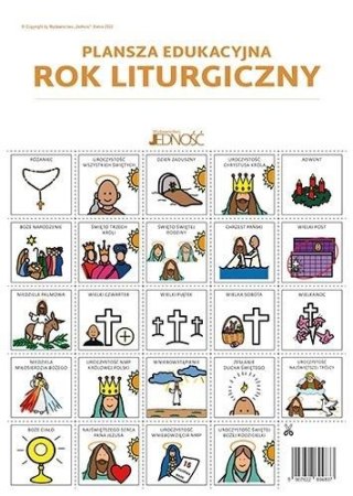 Plansza edukacyjna Rok liturgiczny z symbolami PCS