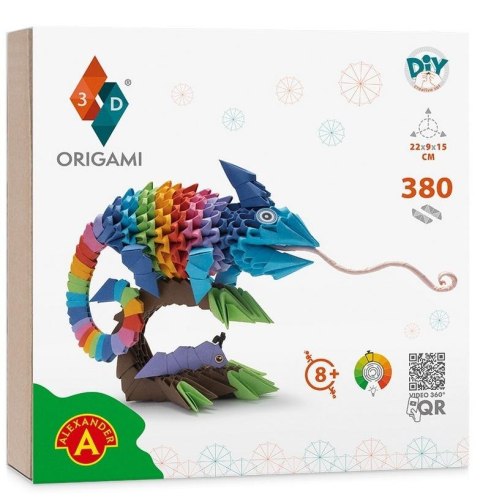 Origami 3D kameleon/chameleon ALEX