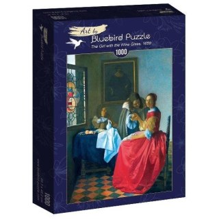 Puzzle 1000 Kobieta z kieliszkiem wina, Vermeer