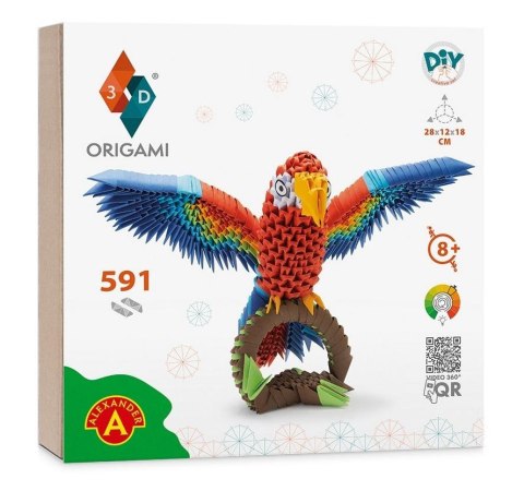 Origami 3D papuga/parrot ALEX