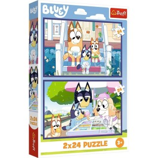 Puzzle 2x24 Zabawna Bluey TREFL