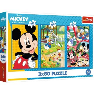 Puzzle 3x80 Ekipa Myszki Miki TREFL