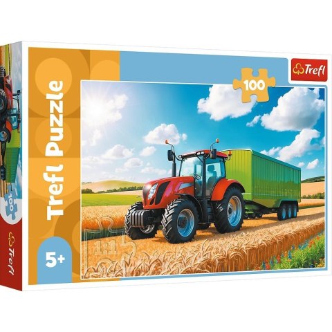 Puzzle 100 Traktor z przyczepą TREFL Puzzle 100 Traktor z przyczepą TREFL