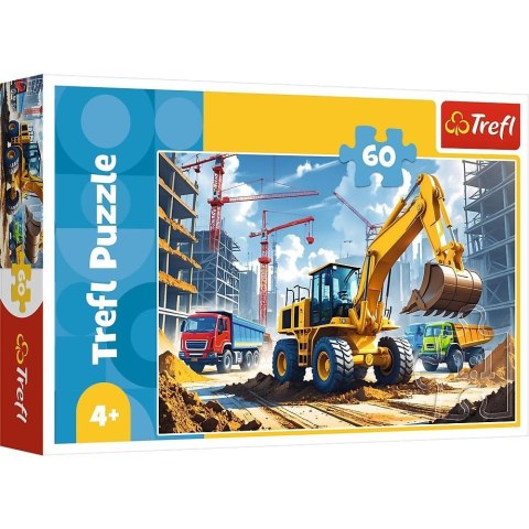 Puzzle 60 Traktor koparko - ładowarka TREFL Puzzle 60 Traktor koparko - ładowarka TREFL