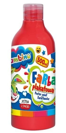 Farba plakatowa czerwona 500ml BAMBINO Farba plakatowa czerwona 500ml BAMBINO