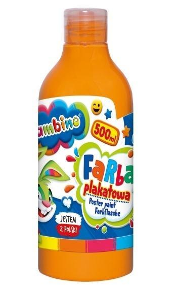 Farba plakatowa pomarańczowa 500ml BAMBINO Farba plakatowa pomarańczowa 500ml BAMBINO