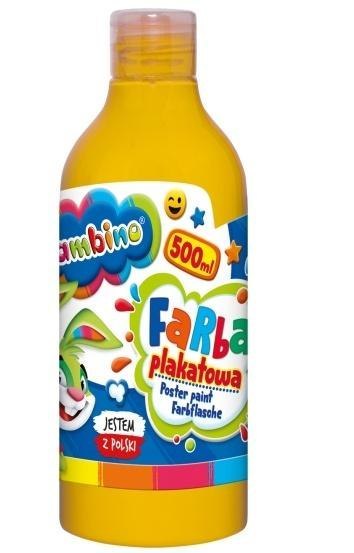 Farba plakatowa żółta 500ml BAMBINO Farba plakatowa żółta 500ml BAMBINO