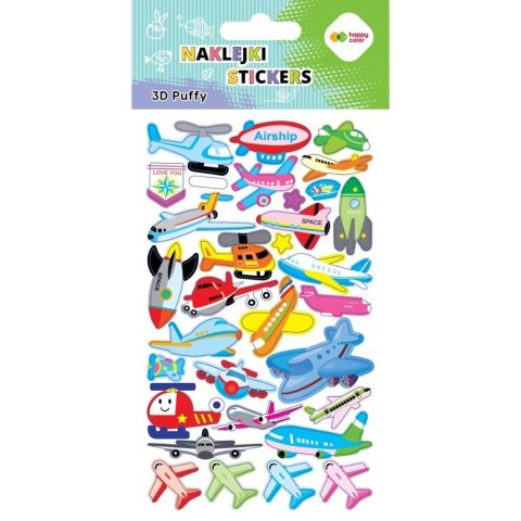 Naklejki 3D Puffy Aircraft 10x20cm HAPPY COLOR Naklejki 3D Puffy Aircraft 10x20cm HAPPY COLOR
