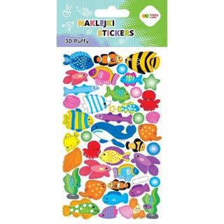 Naklejki 3D Puffy Fishes 10x20cm HAPPY COLOR