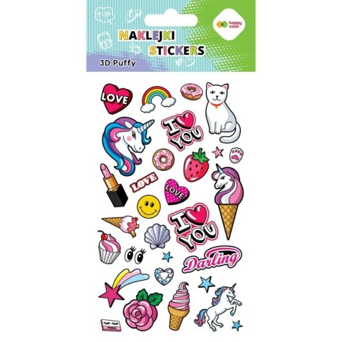 Naklejki 3D Puffy Funky Sweet 10x20cm HAPPY COLOR Naklejki 3D Puffy Funky Sweet 10x20cm HAPPY COLOR