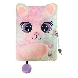 Pamiętnik z kłódką A5/96K 3D włochacz Charming Cat Pamiętnik z kłódką A5/96K 3D włochacz Charming Cat