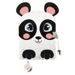 Pamiętnik z kłódką A5/96K 3D włochacz Panda Pamiętnik z kłódką A5/96K 3D włochacz Panda