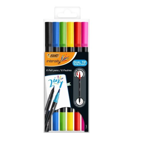Pisak dwustronny Intensity Dual Tip 6 kol BIC Pisak dwustronny Intensity Dual Tip 6 kol BIC