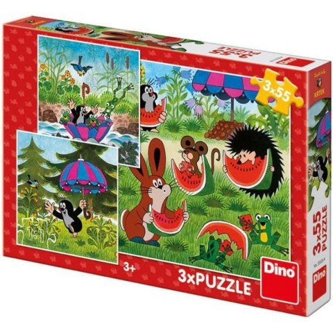 Puzzle dla dzieci 3w1 Krecik i parasol Puzzle dla dzieci 3w1 Krecik i parasol