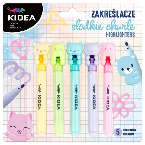 Zakreślacze słodkie chwile 5szt KIDEA Zakreślacze słodkie chwile 5szt KIDEA