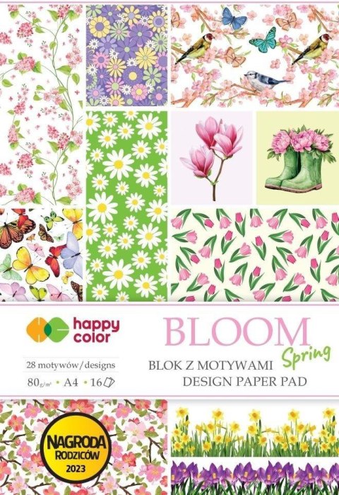 Blok A4 16 ark z motywami Bloom Spring Blok A4 16 ark z motywami Bloom Spring