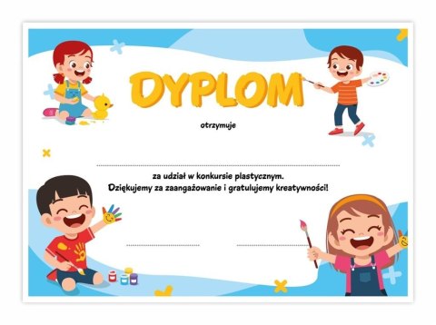 Dyplom konkursowy plastyczny 10szt Dyplom konkursowy plastyczny 10szt