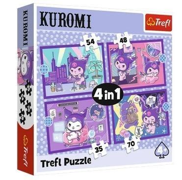 Puzzle 4w1 Dzień Kuromi Hello Kitty TREFL Puzzle 4w1 Dzień Kuromi Hello Kitty TREFL