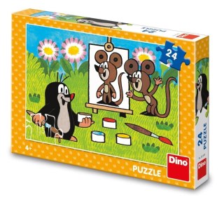 Puzzle Krecik maluje portret 24el