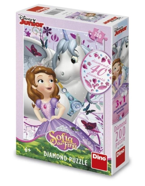 Puzzle z diamencikami Księżniczki Zosia 200el Puzzle z diamencikami Księżniczki Zosia 200el