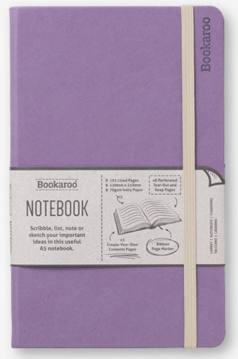 Bookaroo Notatnik Journal A5 - Jasny fiolet Bookaroo Notatnik Journal A5 - Jasny fiolet