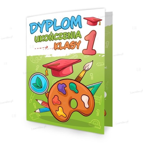 Dyplom składany A4 ukończenia 1 kl - Farbki 5szt Dyplom składany A4 ukończenia 1 kl - Farbki 5szt
