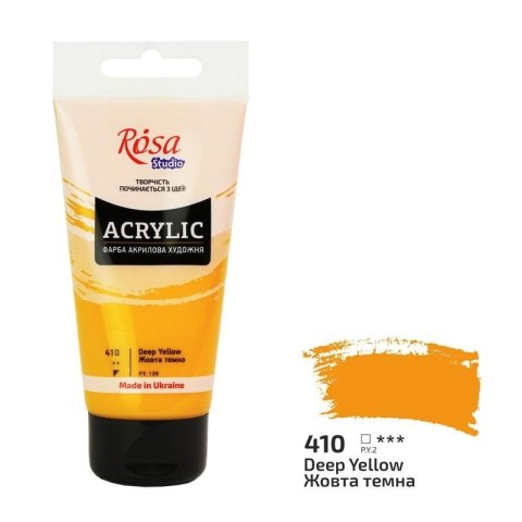 Farba akrylowa dark yellow 410 75ml Farba akrylowa dark yellow 410 75ml