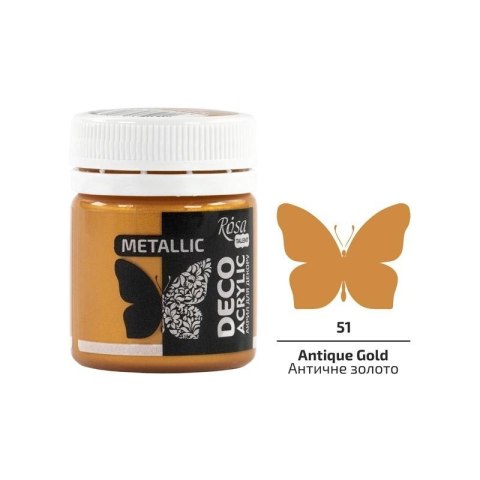 Farba akrylowa metaliczna antique gold 51 20ml Farba akrylowa metaliczna antique gold 51 20ml