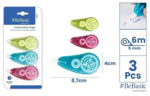 Korektor w taśmie 5mmx6m 3szt Korektor w taśmie 5mmx6m 3szt