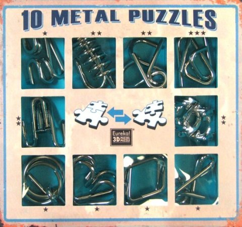 Łamigłówki metalowe zestaw niebieski 10 szt. Łamigłówki metalowe zestaw niebieski 10 szt.