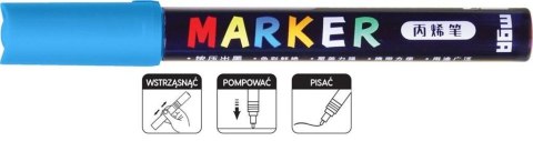 Marker akrylowy 1-2mm lazurowy (6szt) M&G Marker akrylowy 1-2mm lazurowy (6szt) M&G
