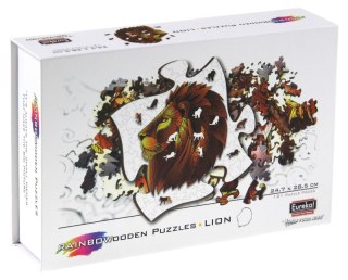 Puzzle 121 drewniane kolorowe Lew