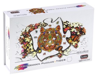 Puzzle 138 drewniane kolorowe Tygrys